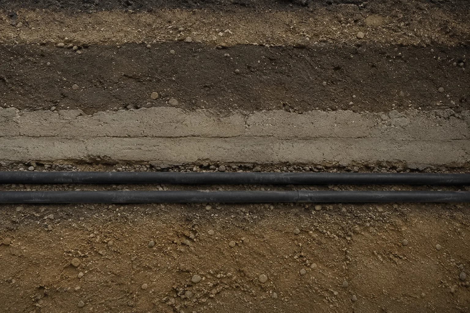 Underground soil cross-section